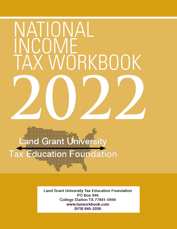 Front cover of the 2021 National Income Tax Workbook
